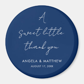 Modern script Elegant bruiloft Dank u Magneet