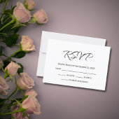 Modern script Elegant Eenvoudige bruiloft RSVP Kaartje