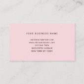 Modern script | Elegant en eenvoudig Bleek roze Klantenkaartje (Achterkant)