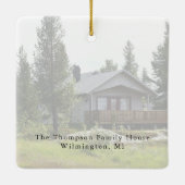 Modern Script Elegant New Home Sweet Home Photo Keramisch Ornament (Achterkant)