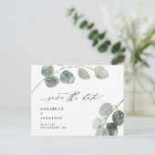 Modern script elegant  niet-fotobruiloft aankondigingskaart (Staand voorkant)