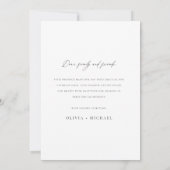 Modern Script Elegant Photo Wedding Thank You Card Kaart (Achterkant)