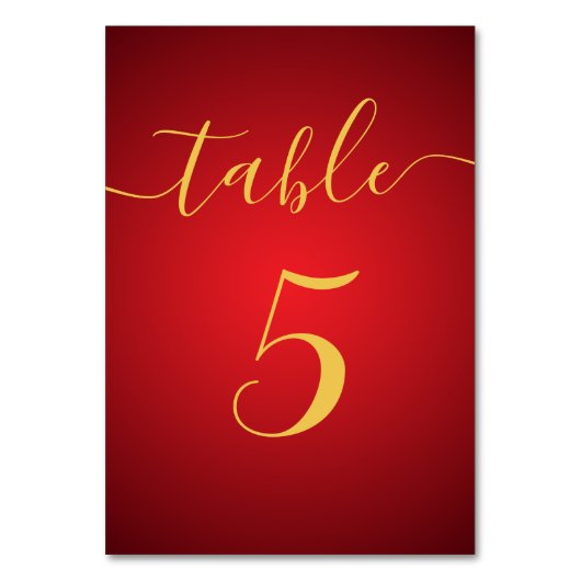 Modern Script Elegant Red Theme Wedding Kaart (Voorkant)