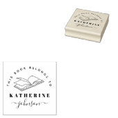 Modern script elegant uit het bibliotheekboek rubberstempel (Gestempeld)