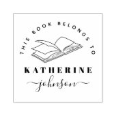 Modern script elegant uit het bibliotheekboek rubberstempel (Afrduk)