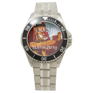 Modern Script Elegant Vintage Eucalyptus Trompet Horloge