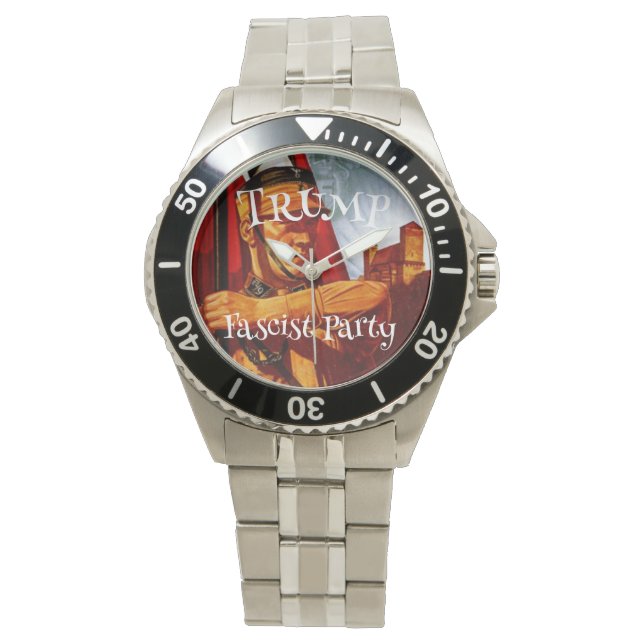 Modern Script Elegant Vintage Eucalyptus Trompet Horloge (Voorkant)