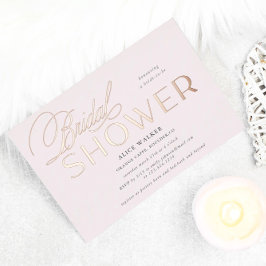 modern script elegant vrijgezellenfeest folie folie uitnodiging