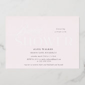 modern script elegant vrijgezellenfeest folie folie uitnodiging (Voorkant)