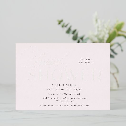 modern script elegant vrijgezellenfeest folie folie uitnodiging (Staand Voorkant)