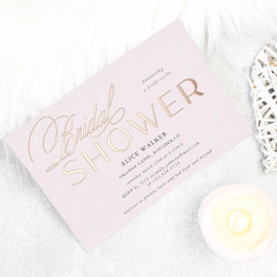 modern script elegant vrijgezellenfeest folie uitnodiging