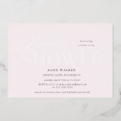 modern script elegant vrijgezellenfeest folie uitnodiging (Voorkant)