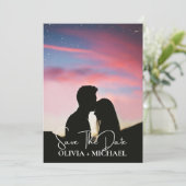 Modern Script Elegant Wedding Save The Date (Staand voorkant)