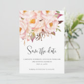 Modern Script Elegante bruiloft Save The Date (Staand voorkant)