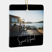 Modern Script Elegante Nieuwe Sweet Family Home Fo Keramisch Ornament (Rechts)