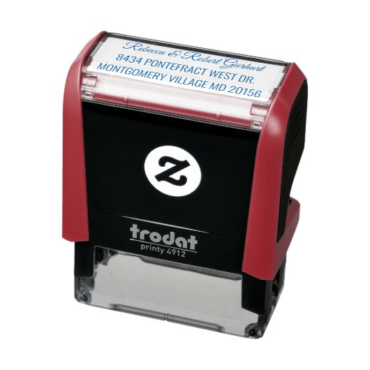 Modern script elegante retouradres zelfinktende stempel (Product)