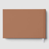 Modern Script Elegante Terracotta bruiloft Gastenboek (Achterkant)
