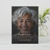 Modern script en foto in liefdevolle herinnering b programmakaart (Staand voorkant)