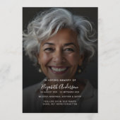 Modern script en foto in liefdevolle herinnering b programmakaart (Voorkant)