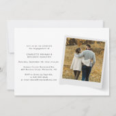 Modern Script en foto's verlovingsfeest Kaart (Achterkant)