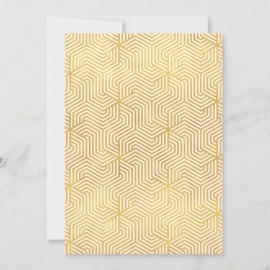 Modern script en geometrisch goud 30e verjaardag (Achterkant)