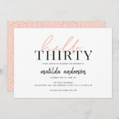 Modern script en geometrische dertigste verjaardag (Voorkant / Achterkant)