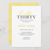 Modern script en geometrische dertigste verjaardag (Voorkant / Achterkant)