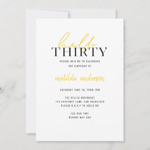 Modern script en geometrische dertigste verjaardag