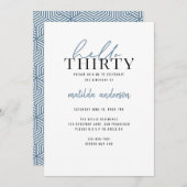 Modern script en geometrische dertigste verjaardag (Voorkant / Achterkant)