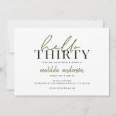 Modern script en geometrische dertigste verjaardag (Voorkant)