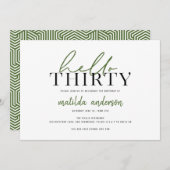 Modern script en geometrische dertigste verjaardag (Voorkant / Achterkant)