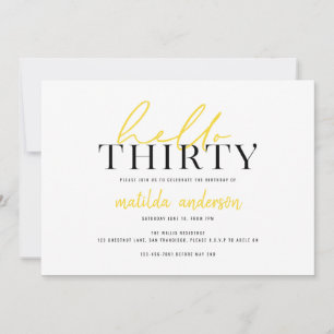 Modern script en geometrische dertigste verjaardag