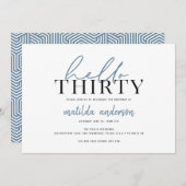 Modern script en geometrische dertigste verjaardag (Voorkant / Achterkant)