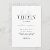 Modern script en geometrische dertigste verjaardag (Voorkant / Achterkant)