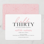Modern script en geometrische dertigste verjaardag (Voorkant / Achterkant)