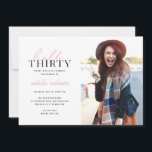 Modern script en geometrische dertigste verjaardag<br><div class="desc">Modern script en geometrische dertigste verjaardag nodigen uit. De geometrische kleur van het backerpatroon van de backer kan worden veranderd.</div>