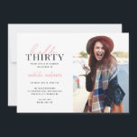 Modern script en geometrische dertigste verjaardag<br><div class="desc">Modern script en geometrische dertigste verjaardag nodigen uit. De geometrische kleur van het backerpatroon van de backer kan worden veranderd.</div>