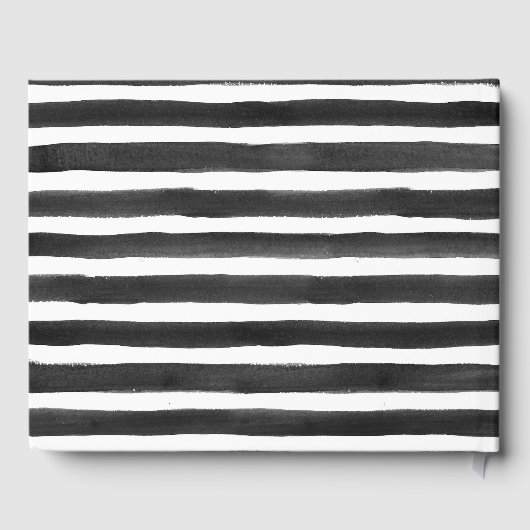 Modern script en strepen gastenboek (Achterkant)