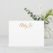 Modern Script en Stripe Stationery Bedankkaart (Staand voorkant)