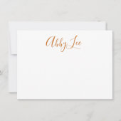Modern Script en Stripe Stationery Bedankkaart (Voorkant)