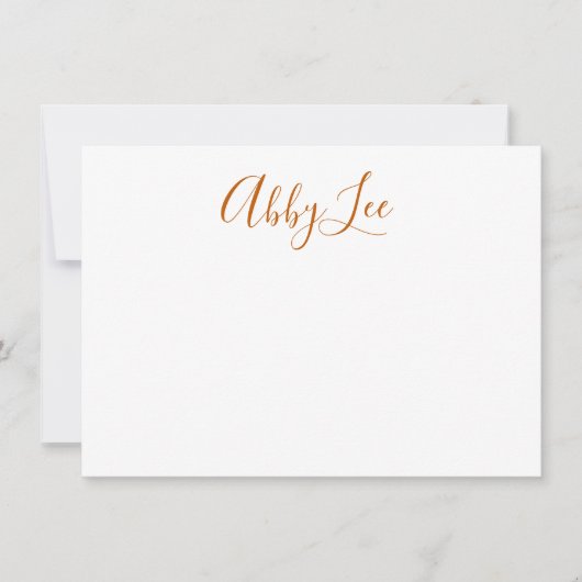 Modern Script en Stripe Stationery Bedankkaart (Voorkant)