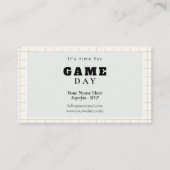 Modern Script Esthetische Visitekaart | spel dag Visitekaartje (Voorkant)