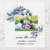 Modern Script Eucalyptus Bruisend Wijnlabel Wijn Etiket (Enkel label)