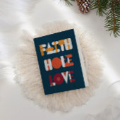 Modern Script Faith Hope Love Holiday fotokaart Feestdagen Kaart