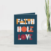 Modern Script Faith Hope Love Holiday fotokaart Feestdagen Kaart (Voorkant)