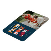 Modern script Faith Hope Love Photo Holiday Magnet Magneet (Linkerzijde)