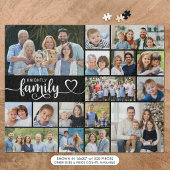 Modern Script FAMILIE 16 Foto Collage Uw Kleur Legpuzzel