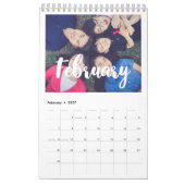 Modern script familie 2025 kalender (Feb 2027)