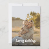 Modern Script Familie Foto Kerstmis 2024 Custom Feestdagenkaart (Voorkant)