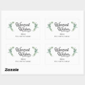 Modern Script Familienaam Vakantie Rechthoekige Sticker (Vel)